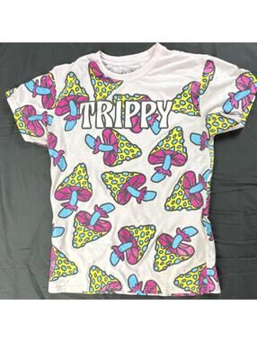 Fresh Laundry Trippy Mushroom Graphic Mens T-Shirt